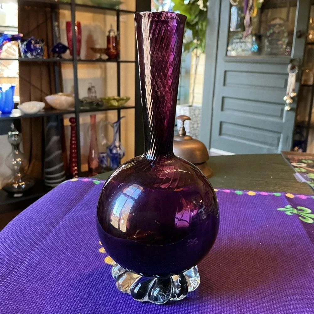 Vintage MCM Aseda‎ Glasbruk Amethyst 7